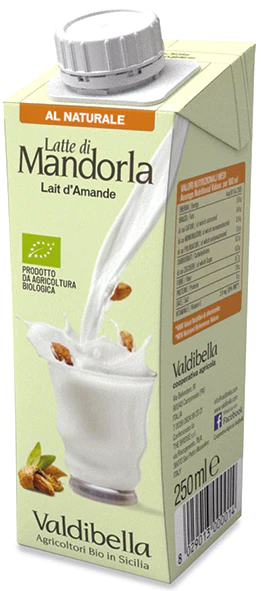 Latte di mandorla naturale bio 250ml - 250ML ValdiBella