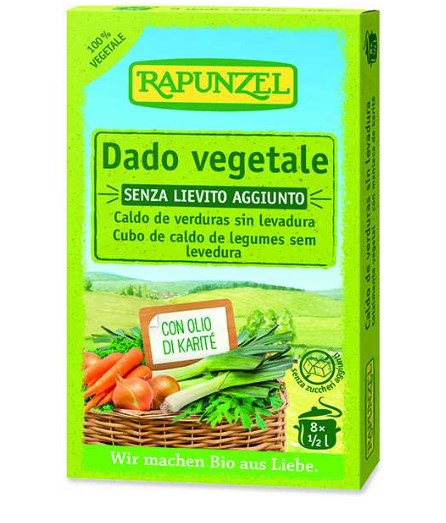 Dado vegetale senza lievito aggiunto - 80g Rapunzel