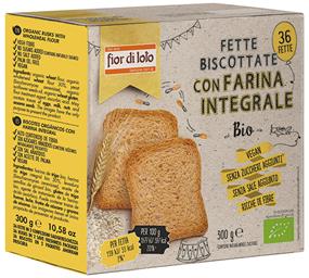 Fette biscottate integrali di frumento - 300g Fior di loto