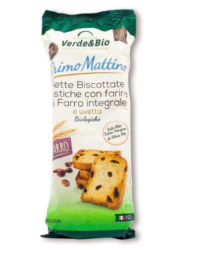 Fette di farro con uvetta - 240g Verde&bio