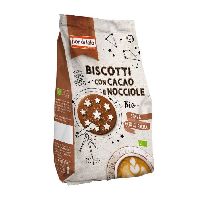 Biscotti con cacao e nocciole - 350g Fior di loto