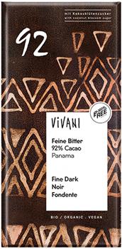 Cioccolato fondente 92% - 80g Vivani