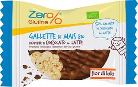 Gallette di mais ricoperte di cioccolato al latte - 32g Zer%glutine