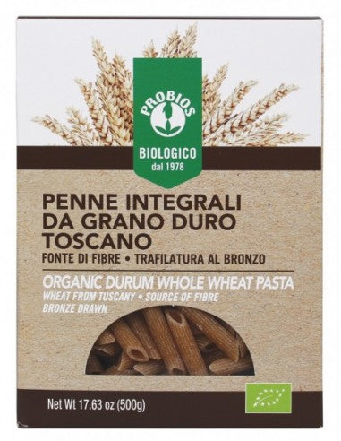 Penne integrali da grano duro toscano - 500g PROBIOS