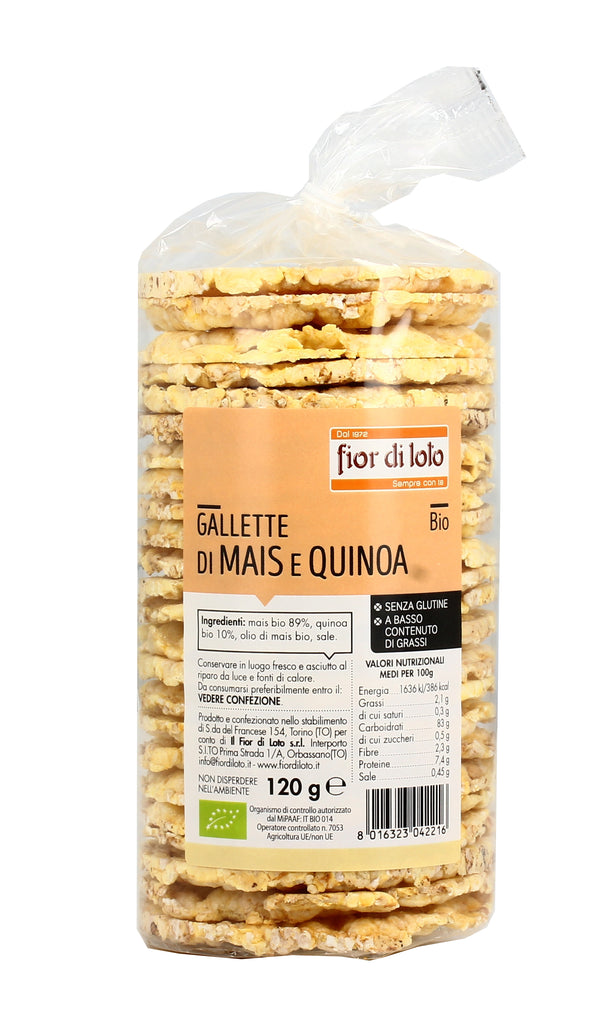 Gallette mais e quinoa - 120g Fior di loto