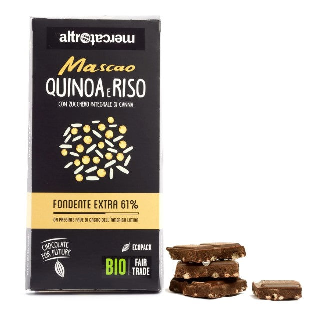 mascao - cioccolato fondente extra con quinoa e r - 100 Altromercato