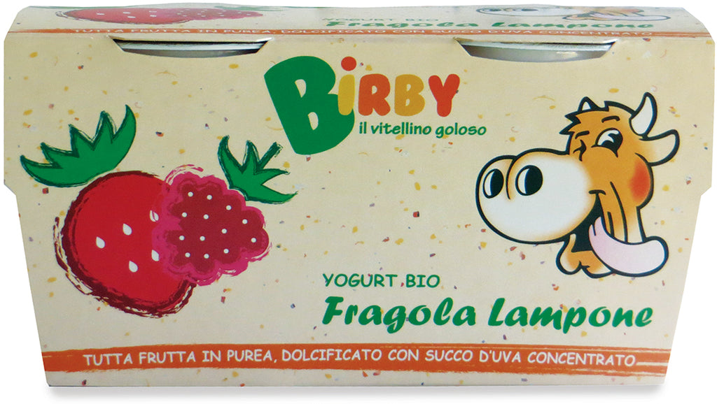 Yogurt fragola lampone - 2x115g Birby