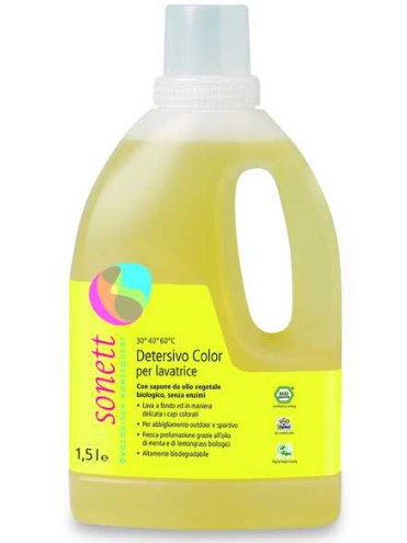 Detersivo liquido capi colorati per lavatrice - 1,5l Sonett