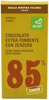 Cioccolato extra fondente 85% con zenzero - filie - 80g Ecor