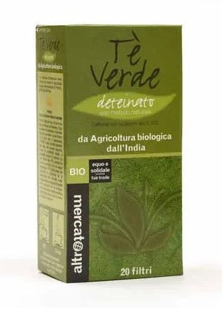 tè verde deteinato - 20 filtri - bio - 40 Altromercato