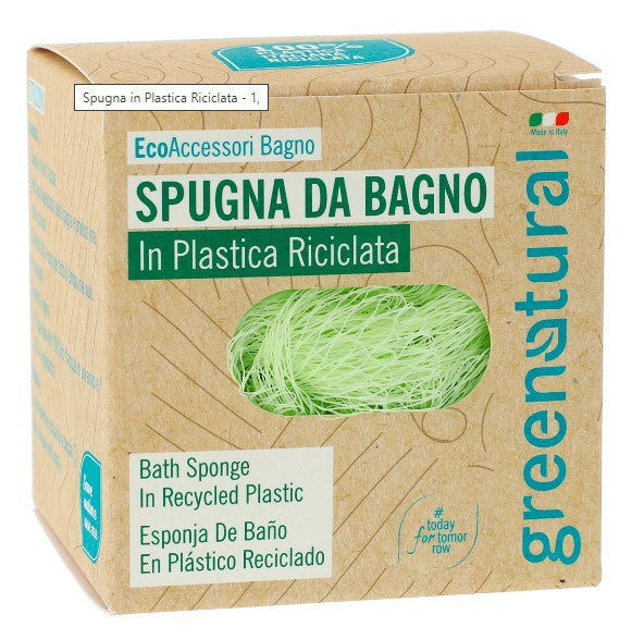 Spugna da bagno in plastica riciclata Greenatural