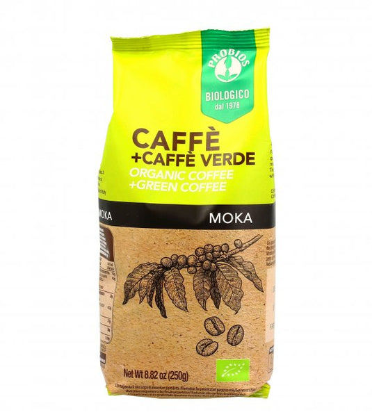 Probios - Caffè con caffè verde per moka - 250 g – Biologicamente LiveShop