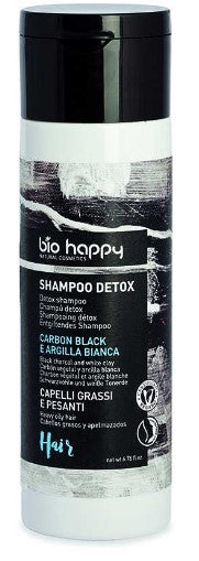 Carbon black e argilla bianca - shampoo detox Bio happy