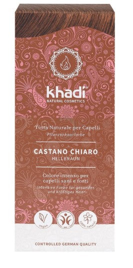 Tinta naturale per capelli - castano chiaro (light brown) Khadi