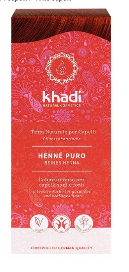 Tinta naturale per capelli - hennè puro (pure henna) Khadi