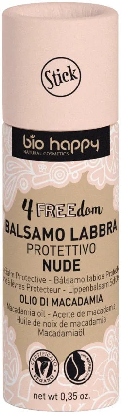 Balsamo labbra solido protettivo Nude Bio happy