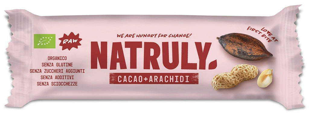 Barretta cruda al cacao e arachidi NATRULY