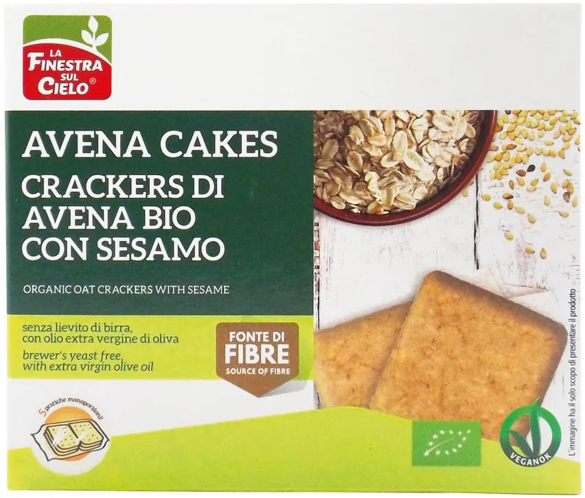 Crackers di avena con sesamo Avena Cakes La finestra sul cielo